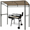 7'x4.5' Grill Gazebo Outdoor Patio Garden Bbq Canopy Shelter Storage Hook Brown