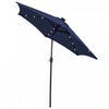 Costway 10' Solar LED Lighted Patio Market Umbrella Shade Tilt Adjustment Crank Navy