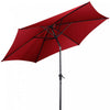 Costway 9ft Patio Umbrella Outdoor W/ 50 LBS Round Umbrella Stand W/ Wheels
