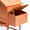 Pawhut 82" Deluxe Wooden Chicken Coop Poultry Habitats Large Rabbit Hutch Hen House Outdoor Cage Wit|Pawhut 82" Poulailler De Luxe En Bois Poulailler Lapin Clapier Cage A Volaille Stylo Cour Arriere Av