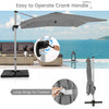 Costway 10 FT Patio Cantilever Umbrella Outdoor Aluminum Hanging Offset Umbrella w/ 360° Rotation Grey