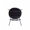Jardin Industry Chic Cane Back Upholstered Dining Chair in Black and Gray - Set of 4 | Chaise de salle a manger Jardin Industry Chic avec dossier en cannage et assise rembourree, noir et gris - Lot de 4
