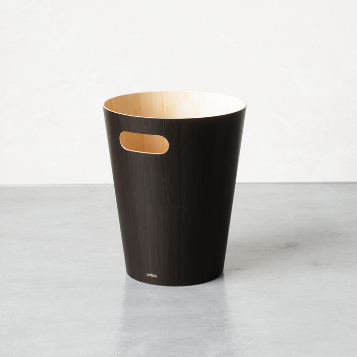 Umbra Woodrow Garbage Bin Trash Can - Black