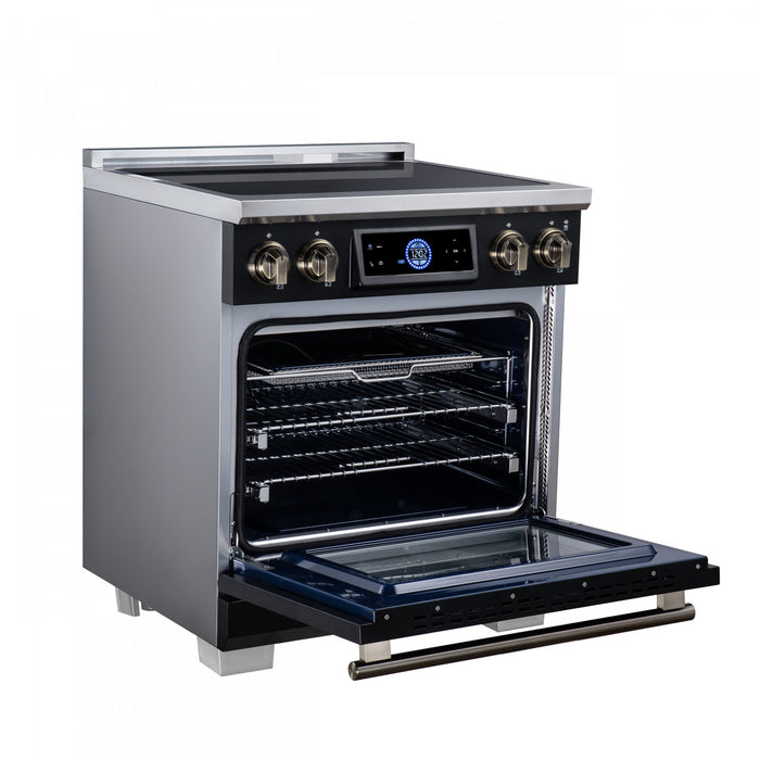 Forno Maximus 30 Inch Induction Range, Black, 4.32 cu.ft. - FFSIN0968-30BLK Electric Range