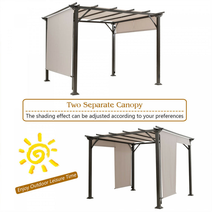 10' X 10' Pergola Kit Metal Frame Gazebo &canopy Cover Patio Furniture Shelter