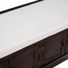 Daniel Solid Wood Storage Bench With 4-door Shoe Cabinet With Adjustable Shelves - Espresso | Daniel Banc De Rangement En Bois Massif Avec Armoire A Chaussures A 4 Portes Et Etageres Reglables, Finition Espresso