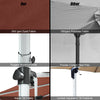 Costway 11' Patio Cantilever Offset Umbrella 360 degrees Rotation Aluminum Tilt Brick Red