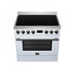 Forno Torino 36 Inch White Induction Range, 5.36 cu.ft - FFSIN0936-36WHT Electric Range | Cuisiniere a induction Torino 36 pouces blanche, 5,36 pi³ - FFSIN0936-36WHT