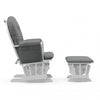 Storkcraft Hoop Glider and Ottoman - White/Gray Chair