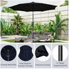 Costway 10 FT 112 LED Solar-Lighted Patio Table Market Umbrella Crank Tilt Outdoor Navy