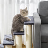 Pawhut 4 Tier Pet Stairs Dog Cat 4 Steps Kitty Scatching Post Cat Scratch Furniture Dark Grey|Pawhut Escalier A 4 Niveaux Pour Animaux De Compagnie Chien Chat 4 Marches Kitty Poteau A Gratter Ch