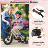 Costway 12" Kid's Bike With Training Wheels Adjustable Handlebar & Seat Handbrake Pink