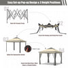 Costway 11'x11' 2-tier Pop-up Gazebo Tent Portable Canopy Shelter Carry Bag Mesh Brown
