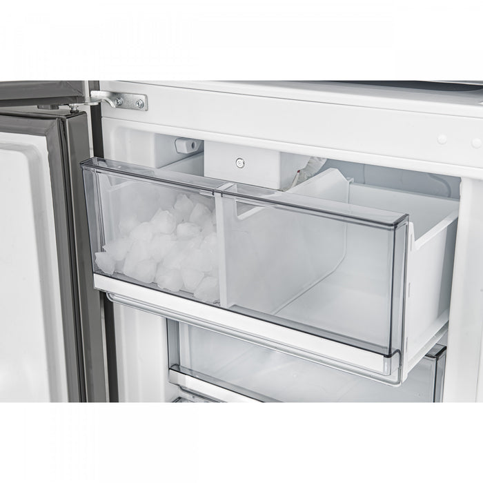 Forno Custodia 24\" Bottom Freezer, 10.3 cu.ft., Left Swing, Ice Maker, Stainless Steel - FFFFD1766-24LS Refrigerator