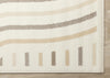Forte Cream Beige Brown Curvy Lines Area Rug - 5'3" x 7'5"|Carpette Forte crème, beige et brune à motif de lignes courbées - 5 pi 3 po x 7 pi 5 po