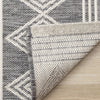 Jackson Grey White Patterned Rows Rug, 7'10" x 10'6" Outdoor Area Rug | Tapis Jackson gris blanc a motifs en rangees, 7'10" x 10'6"