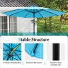 Costway 10FT Patio Umbrella Sunshade Market Steel Tilt with Tilt Mechanism Crank Handle