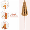Costway 6.5 FT Thatched Beach Umbrella Tilt Tiki Hawaiian Patio Portable