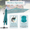 Costway 10 FT Patio Cantilever Umbrella Outdoor Aluminum Hanging Offset Umbrella w/ 360° Rotation Blue
