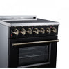 Forno Massimo 30 Inch Freestanding Electric Range, 5 radiant burners, 4.32 cu.ft., Black -FFSEL6020-30BLK | Cuisiniere electrique Massimo de 30 po, 5 foyers radiants, 4,32 pi³, noir - FFSEL6020-30BLK