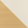 Amara Modern 20" Nightstand in Cream and Light Oak (1-Drawer) | Table de nuit moderne Amara 20" en creme et chene clair (1 tiroir)