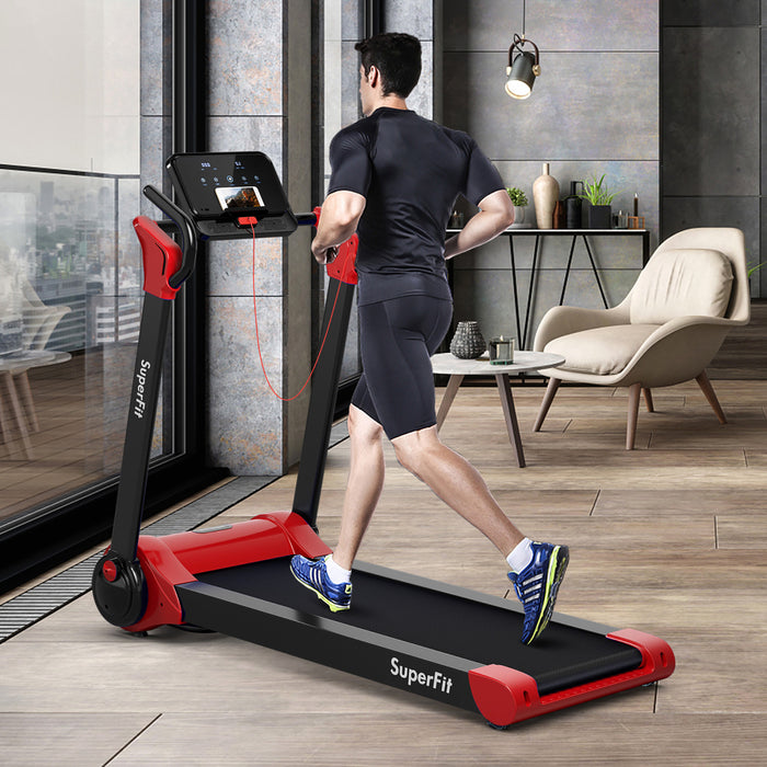 Superfit Folding 2.25hp Electric Treadmill Running Machine App Control Bluetooth