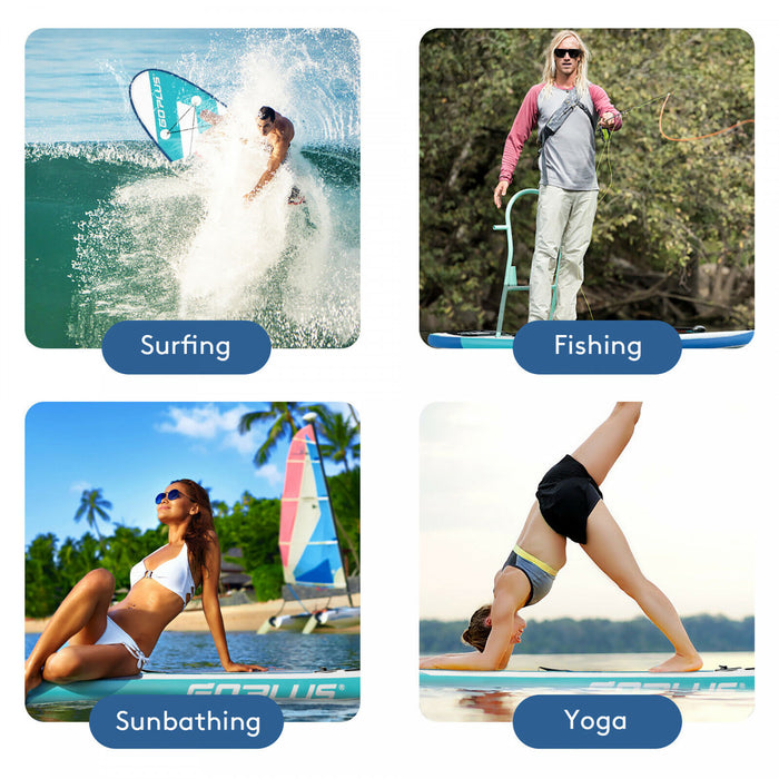 Goplus 10ft Inflatable Stand Up Paddle Board 6'' Thick W/ Aluminum Paddle Leash Backpack
