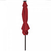 Costway 9' Solar LED Lighted Patio Market Umbrella Tilt Adjustment Crank Lift Burgundy