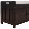 Olivia Pine Wood Storage Bench With 3-door Shoe Cabinet With Hidden Compartment - Espresso | Banc De Rangement Olivia En Pin Avec Meuble A Chaussures 3 Portes Et Compartiment Cache, Espresso