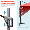 Costway 10'x13' Patio Offset Cantilever Umbrella Aluminum 360° Rotation Tilt Orange