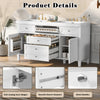 Haven 59 Inch Double Sink Bathroom Vanity with Resin Sinks and 3 Drawers, White | Haven Meuble-Lavabo Double 59 po avec Vasques en Resine et 3 Tiroirs, Blanc