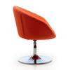 Manhattan Comfort Hopper Polished Chrome Wool Blend Adjustable Height Chair - Orange|Chaise Hopper de Manhattan Comfort à hauteur réglable en chrome poli et en mélange de laine - orange