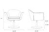 Manhattan Comfort Voyager Brushed Metal Woven Swivel Adjustable Accent Chair - Orange|Chaise d’appoint réglable pivotante Voyager de Manhattan Comfort en métal brossé et en tissu - orange