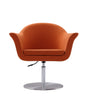 Manhattan Comfort Voyager Brushed Metal Woven Swivel Adjustable Accent Chair - Orange|Chaise d’appoint réglable pivotante Voyager de Manhattan Comfort en métal brossé et en tissu - orange
