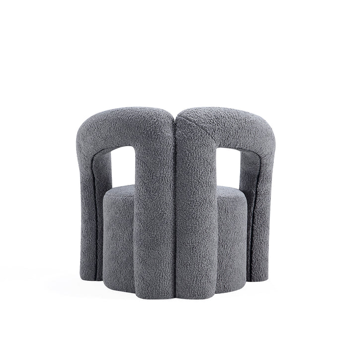 Manhattan Comfort Modern Darian Chenille Accent Chair - Grey