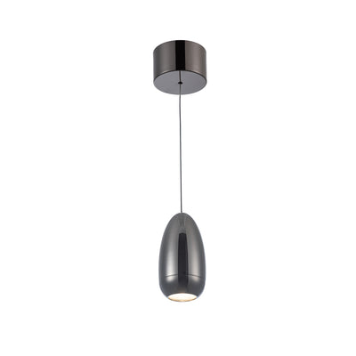 Royal Pearl Gun Metal Integrated LED Pendant|Luminaire suspendu Royal Pearl gris métallique à DEL intégrées