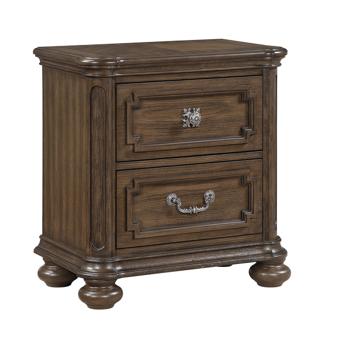Ambrose Bedside 2-Drawer Nightstand, 28\"W x 29\"H – Brown
