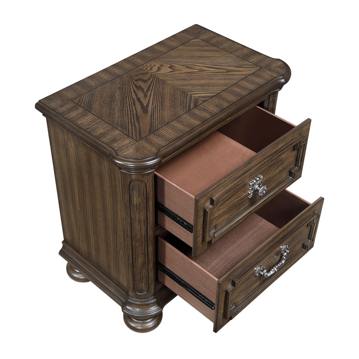 Ambrose Bedside 2-Drawer Nightstand, 28\"W x 29\"H – Brown