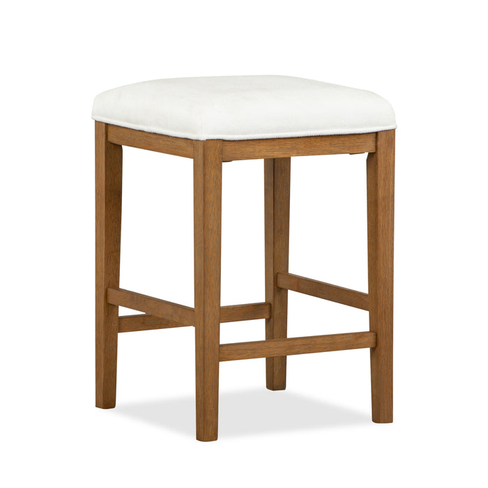 Betton 16\" Stool with Wood Legs - Belgian Wheat