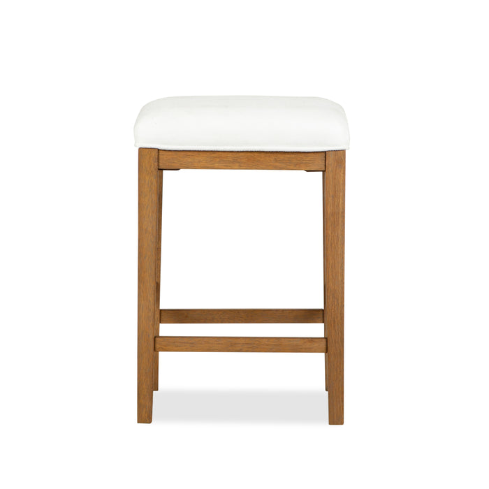 Betton 16\" Stool with Wood Legs - Belgian Wheat