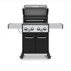 Broil King Baron™ 490 Pro Natural Gas Grill with Side Burner & Rear Rotisserie Burner in Black - 875247|Gril à gaz naturel BaronMC 490 PRO noir de Broil King avec brûleur latéral et brûleur arrière de rôtisserie - 875247