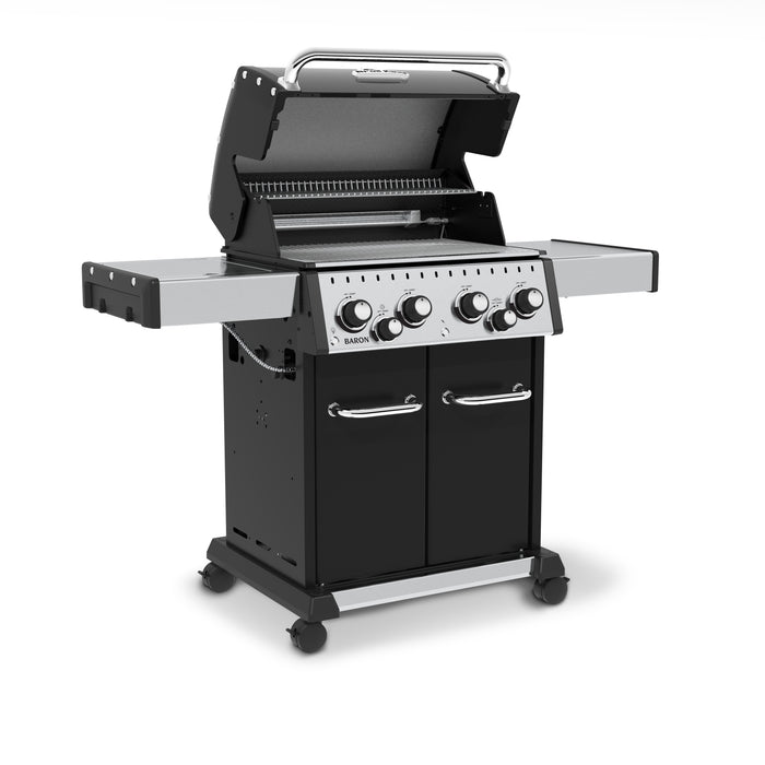 Broil King Baron™ 490 Pro Natural Gas Grill with Side Burner & Rear Rotisserie Burner in Black - 875247