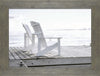 Beach Chairs Framed Matted Glass Art – 26\" x 34\"