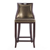 Manhattan Comfort Emperor 41" Beech Wood Barstool - Bronze & Walnut|Tabouret bar Emperor de Manhattan Comfort de 41 po en hêtre - bronze et noyer