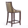 Manhattan Comfort Emperor 41" Beech Wood Barstool - Bronze & Walnut|Tabouret bar Emperor de Manhattan Comfort de 41 po en hêtre - bronze et noyer