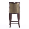 Manhattan Comfort Emperor 41" Beech Wood Barstool - Bronze & Walnut|Tabouret bar Emperor de Manhattan Comfort de 41 po en hêtre - bronze et noyer