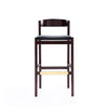 Manhattan Comfort Klismos 40.75" Beech Wood Barstool - Black & Dark Walnut|Tabouret bar Klismos de Manhattan Comfort de 40,75 po en hêtre - noir et noyer foncé