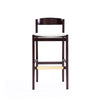 Manhattan Comfort Klismos 40.75" Beech Wood Barstool - Ivory & Dark Walnut|Tabouret bar Klismos de Manhattan Comfort de 40,75 po en hêtre - ivoire et noyer foncé
