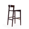 Manhattan Comfort Klismos 40.75" Beech Wood Barstool - Ivory & Dark Walnut|Tabouret bar Klismos de Manhattan Comfort de 40,75 po en hêtre - ivoire et noyer foncé