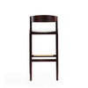 Manhattan Comfort Klismos 40.75" Beech Wood Barstool - Ivory & Dark Walnut|Tabouret bar Klismos de Manhattan Comfort de 40,75 po en hêtre - ivoire et noyer foncé